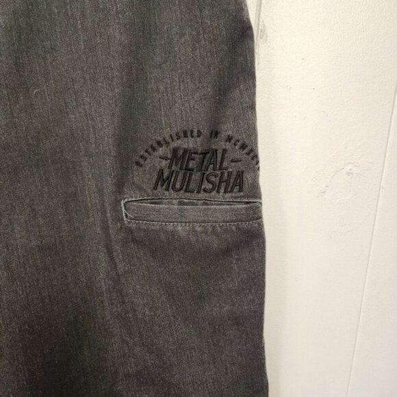 Metal Mulisha Flat Front Shorts Gray Mens Size 44 Summer - Picture 3 of 9